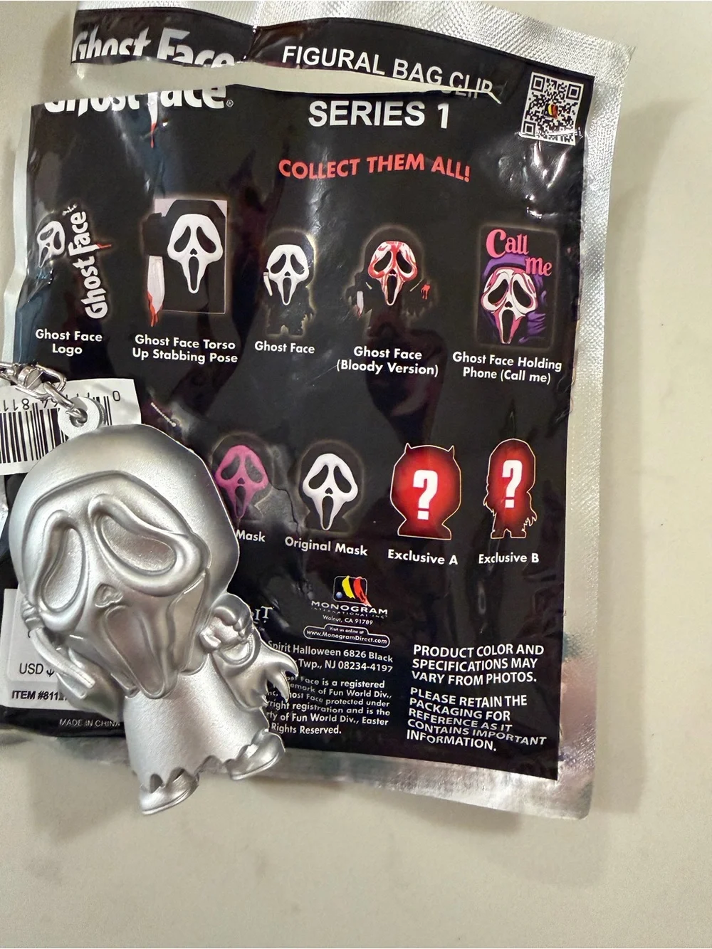 NWT Exclusive B Ghostface Bagclip